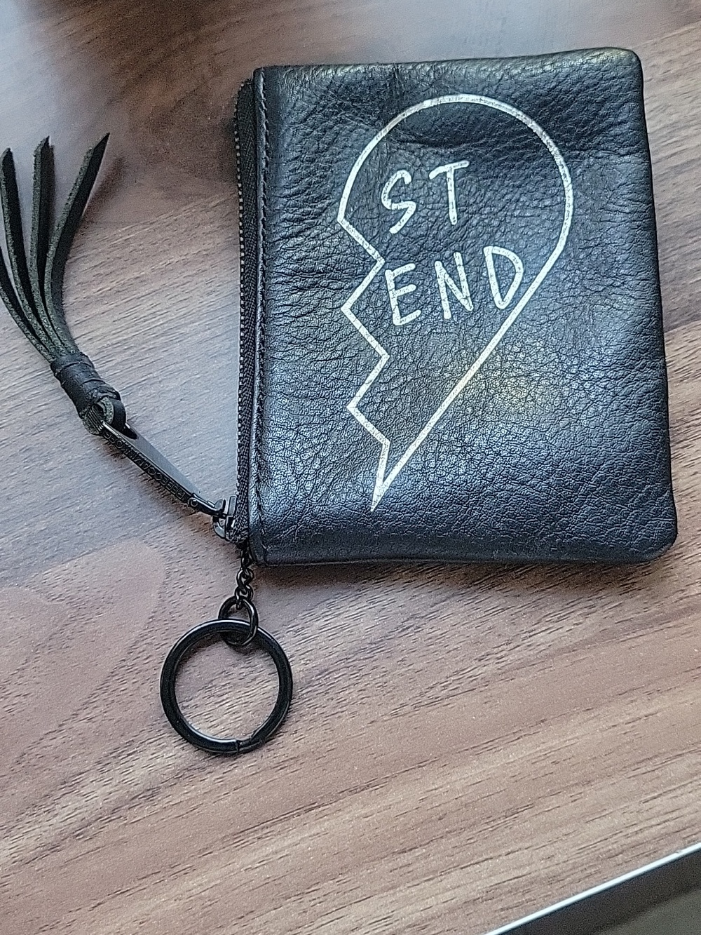 Rebecca Minkoff Black Leather Logo Coin Purse Pouch